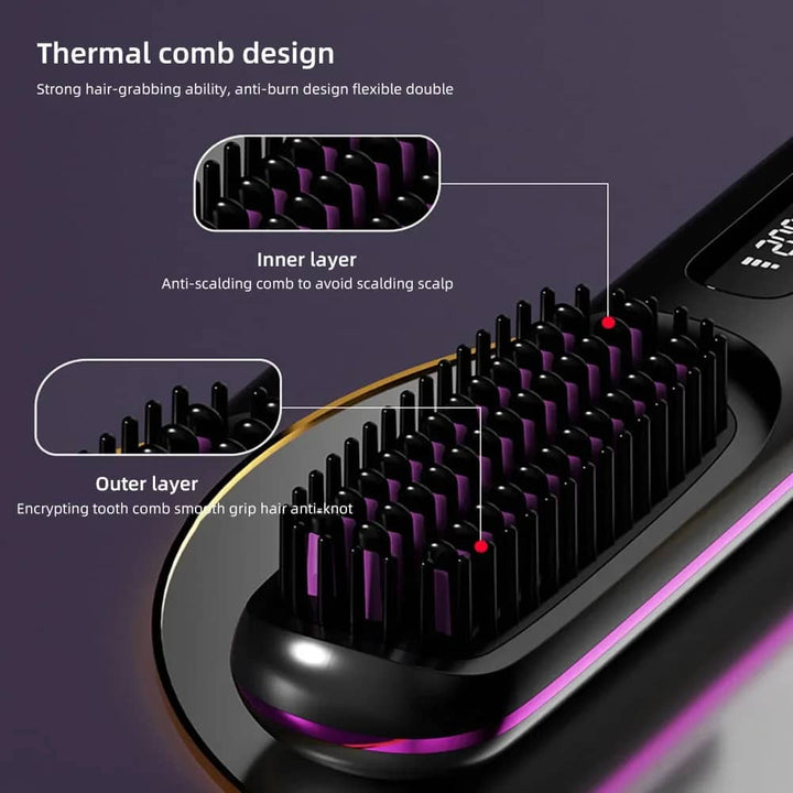 All-In-One Straightening Brush | Sleek Hair in a Few Passes