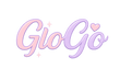 GioGo logo with pastel pink and purple colors on a green background