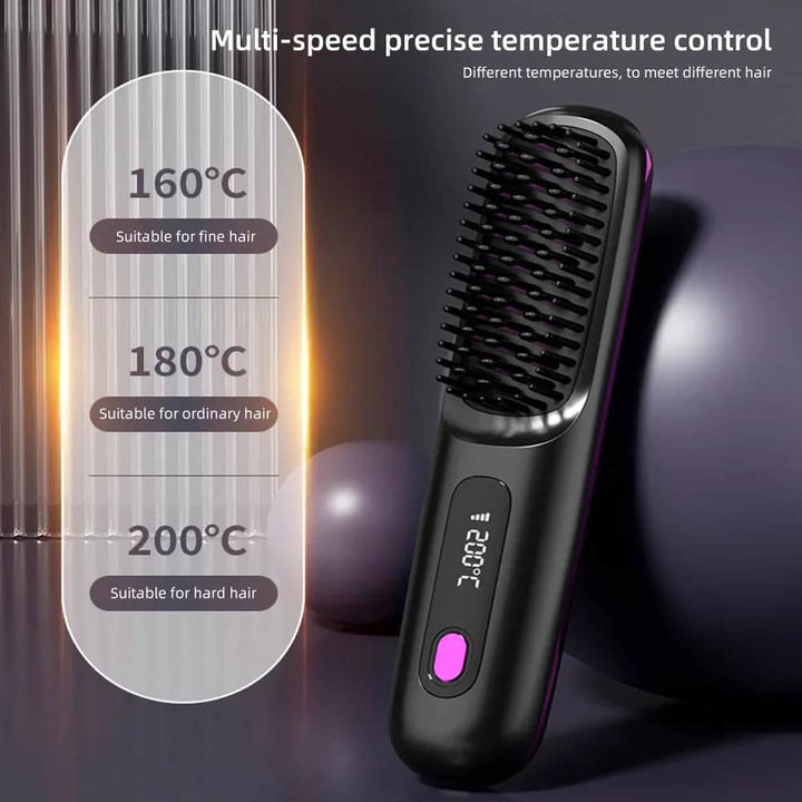All-In-One Straightening Brush | Sleek Hair in a Few Passes
